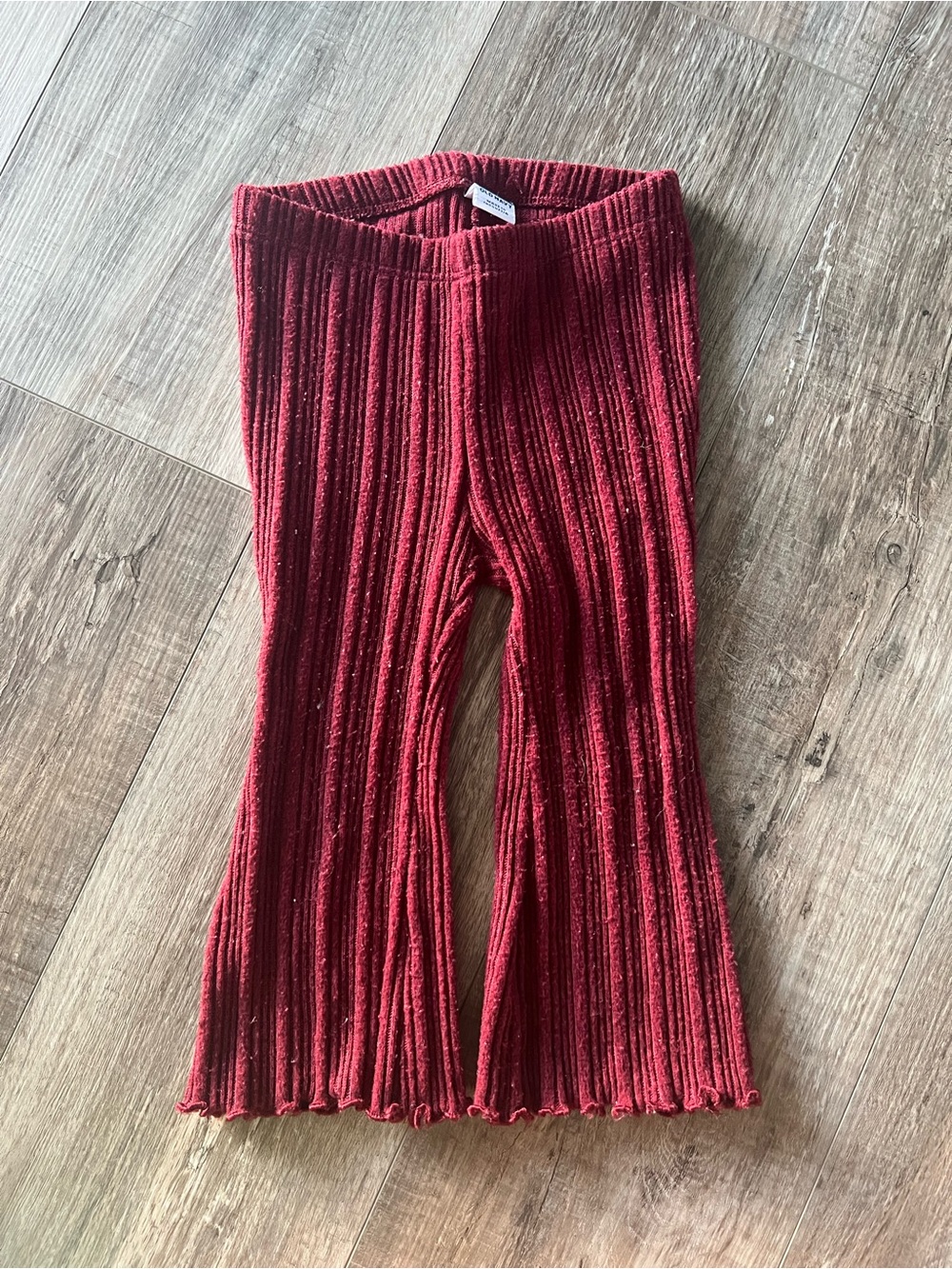 Old Navy Ribbed Flare Pants - Burgundy Red
